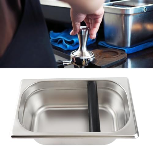 Yosoo Coffee Knock Box, Large Coffee Knock Box Stainless Steel Coffee