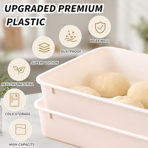 2 Pack Pizza Dough Proofing Box, Pizza Storage Container,Food Storage