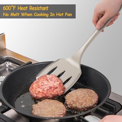 Silicone Spatula Set, 600°F Heat Resistant Kitchen Utensils, 4-Pcs