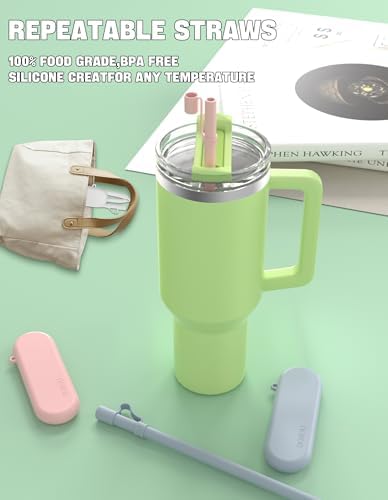 Doboli Reusable Straws with Case,12 inch Long Silicone Reusable Straws