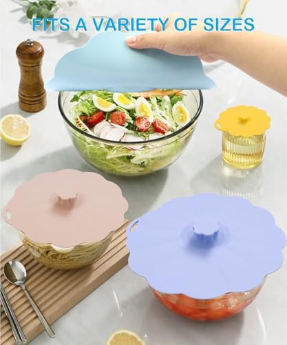 10 Pack Silicone Lids, 5 Sizes