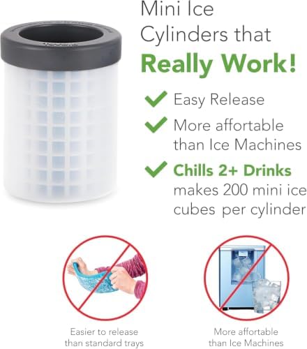 Tovolo Mini Ice Squeeze & Release Cylinder, 2-Pack, Mini-Ice Cube