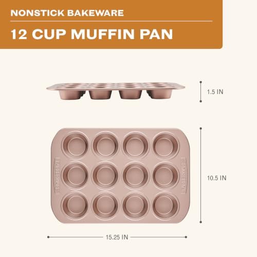 Farberware 47776 Nonstick Bakeware, Nonstick Muffin Pan / Cupcake Pan