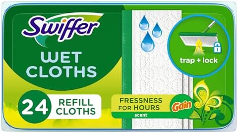 Swiffer Sweep + Mop Wet Pads Refill, Gain, 24ct