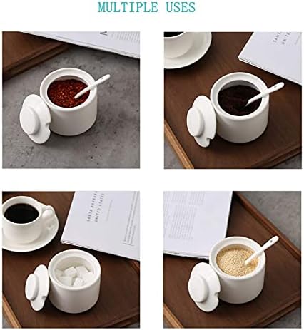 ONTUBE Porcelain Sugar and Creamer Set of 3,Ceramics Cream Pitcher