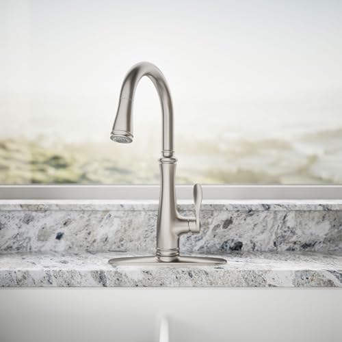 KOHLER K-560-VS Bellera Pull-Down Kitchen Faucet, Vibrant Stainless