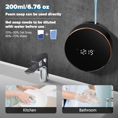 Monstake Automatic Soap Dispenser, Touchless Wall Mount