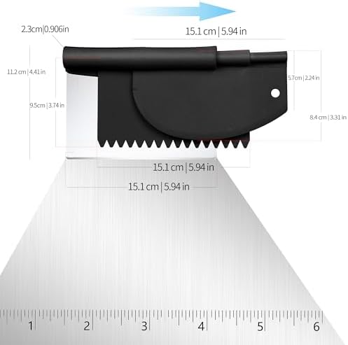 Suanyok Bench Dough Cutter-Flexible Plastic Bowl Scraper Kitchen