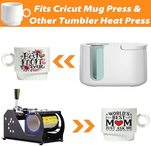 16pcs 9oz Sublimation Stackable Coffee Mugs with Stand, Blank Mug Set