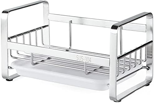 HULISEN Kitchen Sponge Holder, 304 Stainless Steel, Silver