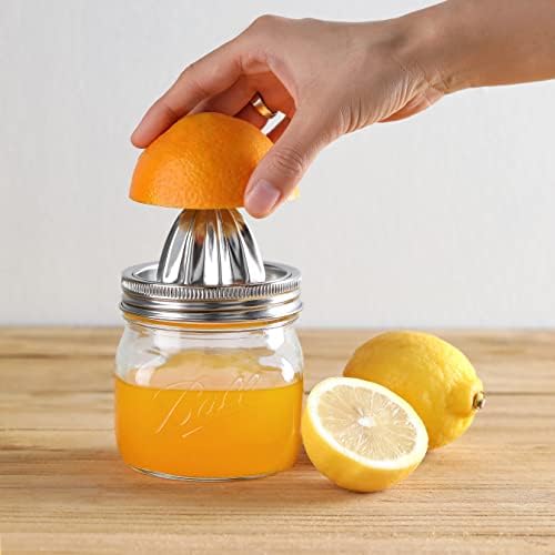 2-Pack Stainless Steel Juicers with Glass Mason Jars