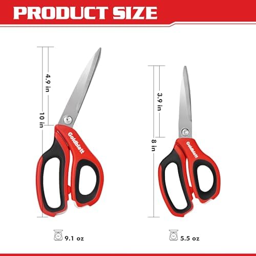 Goldblatt 2PCS Heavy Duty Scissors, Multipurpose Shop Scissors