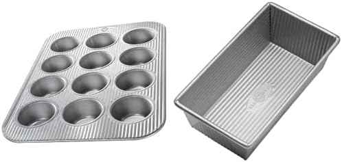 USA Pan Bakeware Muffin Pan, 12-Well, Aluminized Steel & Nonstick