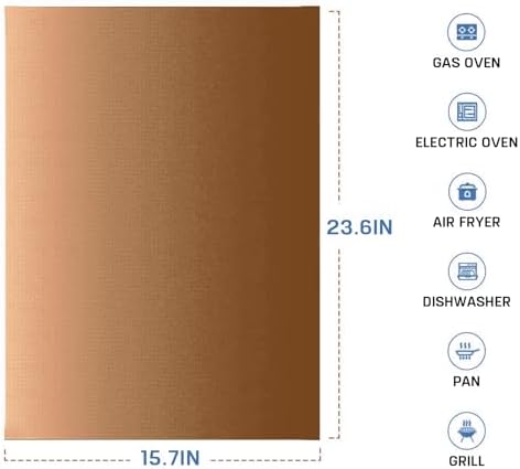 Large Oven Liners,5 PACK Heavy Duty Teflon Oven Liners,BBQ Grill Mats