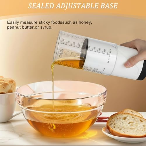 6 Pcs Adjustable Push up Measuring Cup Set 1 Measure Cup 5 Measure
