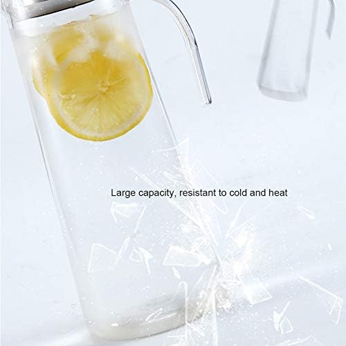 1.2L Glass Pitcher, Cold Brew Pitcher, Glass Carafe, With Lid