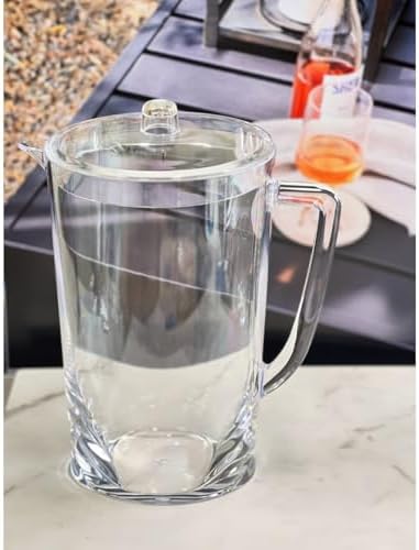 2.75 Quarts Unbreakable Plastic Pitcher with Lid and Spout, BPA