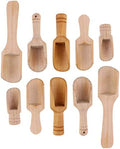 10Pcs Mini Wooden Spoon Mini Bath Salt Spoon Tea Scoop Wooden Candy