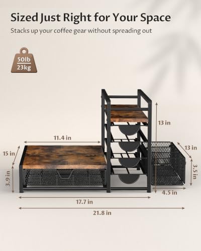 Coffee Station Organizer, 90 K-Cup Capacity