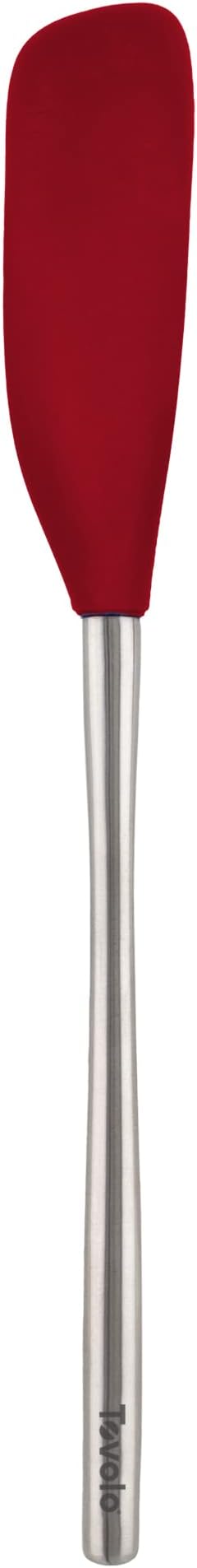 Tovolo Flex-Core Long-Handled Silicone Jar Scraper Spatula, Stainless Steel by Tovolo