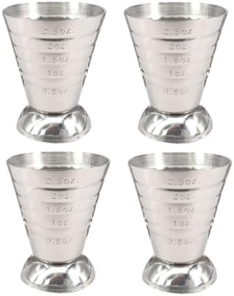 Stainless Steel Cocktail Jigger Measuring Cups 4 Piece Set