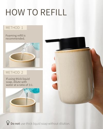 BosilunLife Foam Soap Dispenser, Hand Pump Dispenser for Kitchen Sink