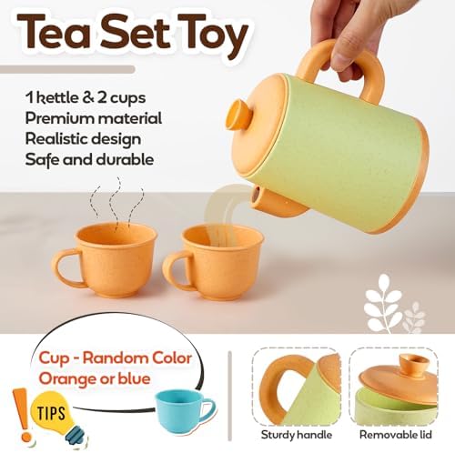 HYAKIDS Play Kitchen Pots and Pans Set for Kids