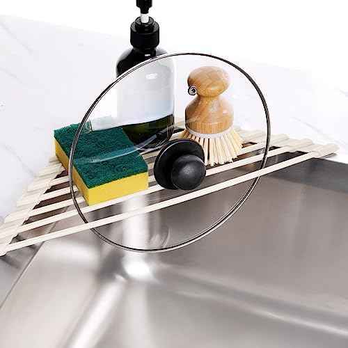 Tomorotec Triangle Roll-Up Dish Drying Rack, White