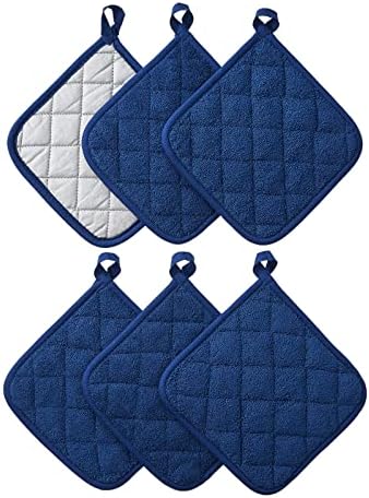Kitchen Pot Holders Set of 6, 7 x 7 Inch