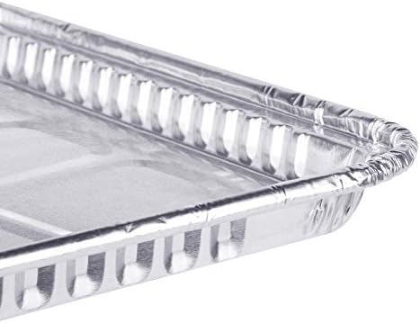 (25 Pack) 1/4 Size Cookie Sheet Baking Cake Pans l 12.8” x 8.9”