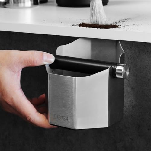 DIBTSA Espresso Knock Box, with Removable Knock Bar and Non-Slip