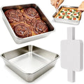 2 Pack Stianless Steel 8x8 Baking Pan with 60 PCS Parchment Paper