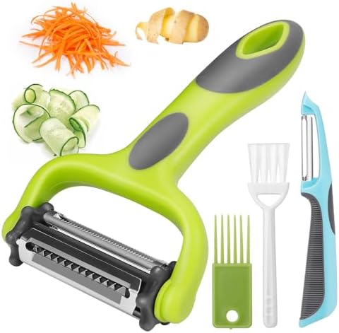 Senbowe Julienne Peeler, Potato Vegetable Peeler for Kitchen, I and Y