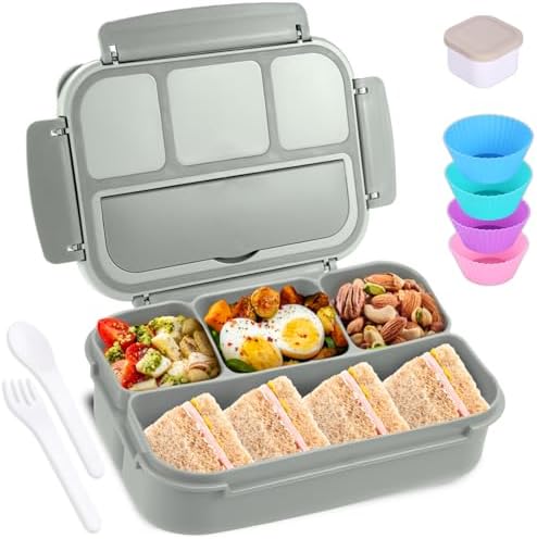 Bento Box Adult Lunch Box, Lunch Containers for Kids Girls Boys with 4