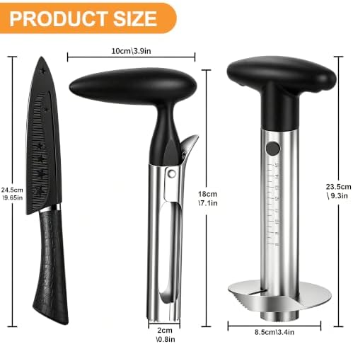Pineapple Corer and Slicer, Stainless Steel Pineapple Cutter and