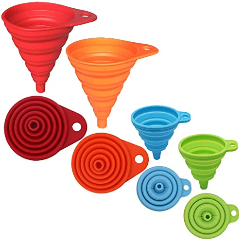 KongNai Kitchen Funnel Set 4 Pack, Small and Large, Kitchen Gadgets Accessories - Image 4