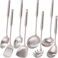 18/10 Stainless Steel Kitchen Utensils Set - 8 PCS All Metal Cooking