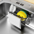 Cisily Kitchen Sponge Holder for Sink, Stainless Steel, Black
