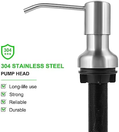 Soap Dispenser for Kitchen Sink, Brushed Nickel