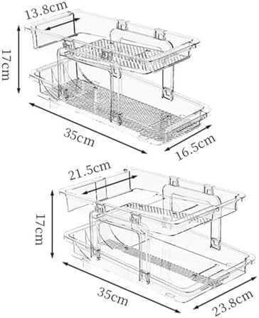 Clear Soda Can Organizer for Pantry/Refrigerator, 2 Tier