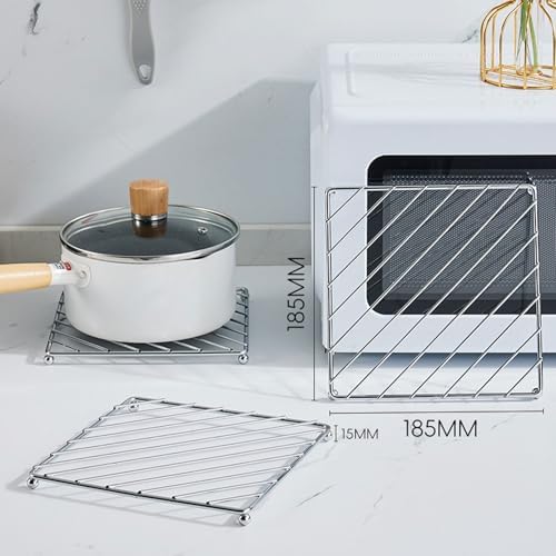3 Pcs Stainless Steel Trivets Heat Resistant Insulated Hot Pads Table