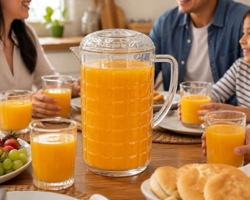 Clear Acrylic Water-Pitcher With Lid (74.39 oz),BPA Free