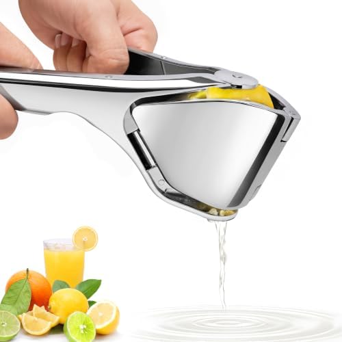 Stainless Steel Lemon Squeezer, Silver Hand Juicer