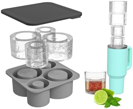 Large Silicone Ice Cube Tray for 20-30-40 oz Tumbler Cup, Slow Melting