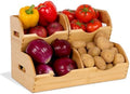 Bamboo Pantry Storage Bins,Fruits and Vegetables Basket