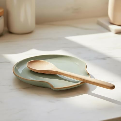 Beautiful Ceramic Spoon Rest for Stove Top - Stylish Holder for