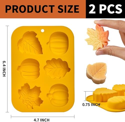 Pumpkin Silicone Molds, 2 Pack