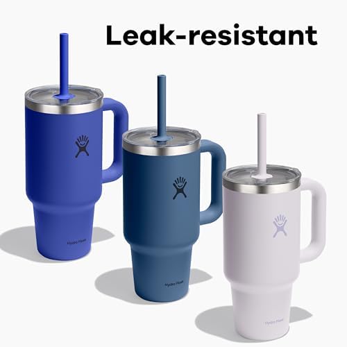 Hydro Flask Travel Tumbler with Handle, Clear Lid and Straw
