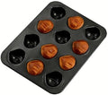 Tissting 1Pcs Muffin Pan, 12 Cavity Chestnut Baking Pan, Chestnut Mold