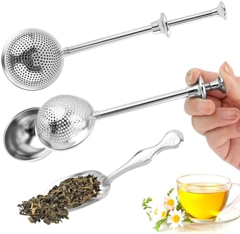 Tea Ball Infuser Set for Loose Leaf Tea, Stainless Steel Fine Mesh